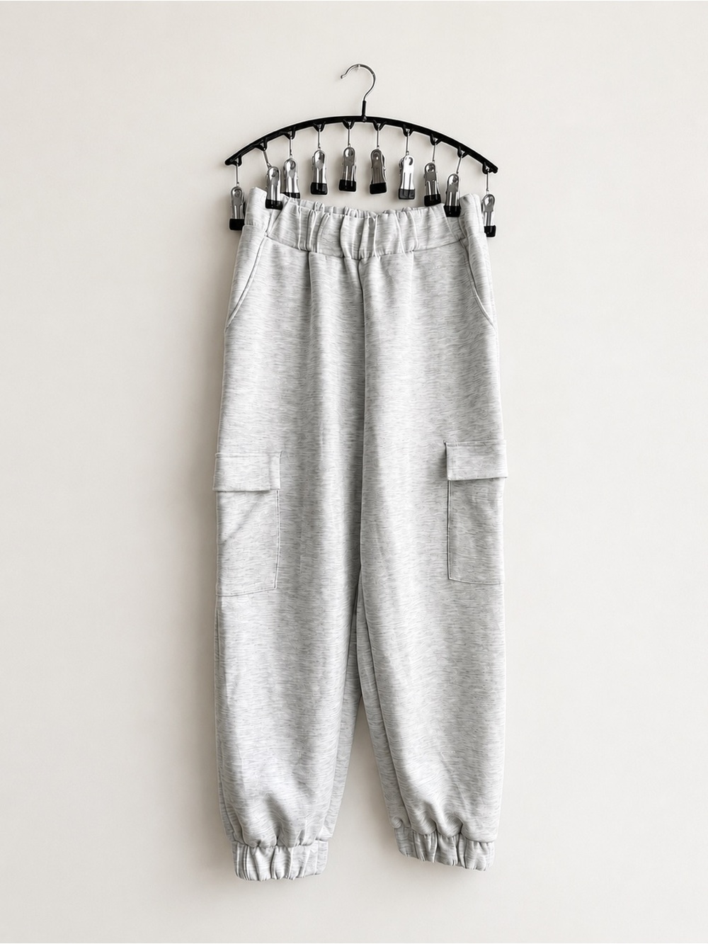 Express Light Gray Cargo Jogger Track Pants